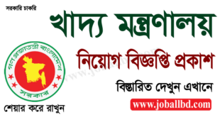 Ministry of Food Job Circular 2021 – mofood.gov.bd